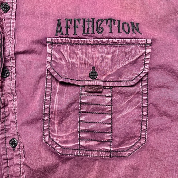 Affliction | Men | Premium Darken Soul Stretch LS Button Up Shirt 2XL - Picture 9 of 16